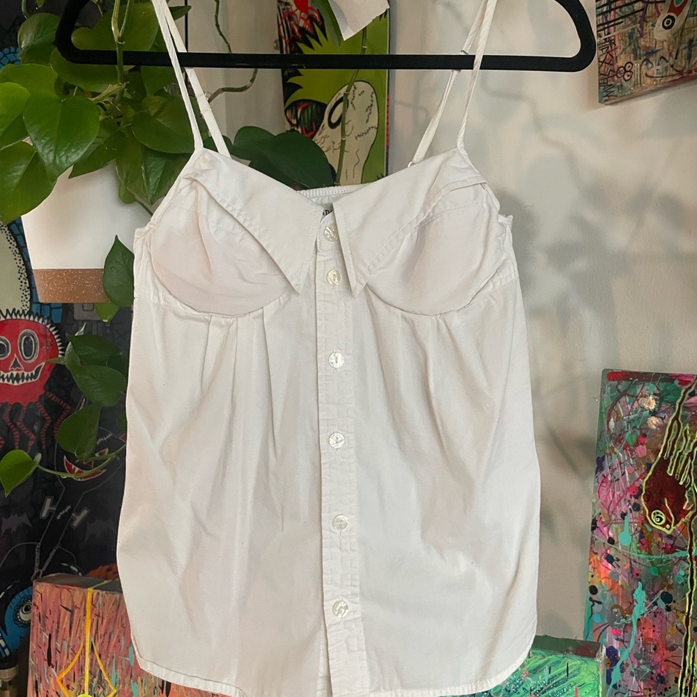 Jean Paul Gaultier White Camisole Top